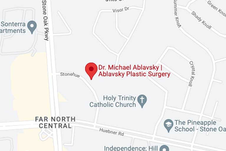 Directions to Dr. Michael Ablavsky Plastic Surgery in San Antonio, TX